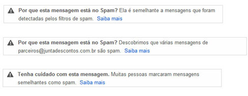 Gmail auxiliando o usuário